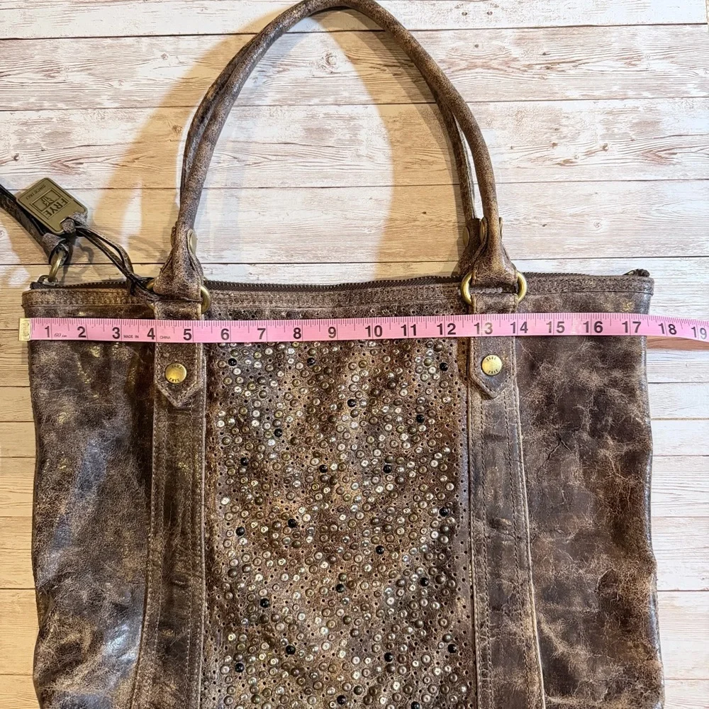 Frye Deborah Leather Studded Tote Bag